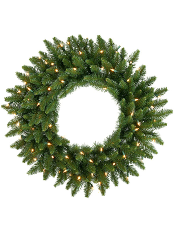 Kunstig julekrans med led lys-10