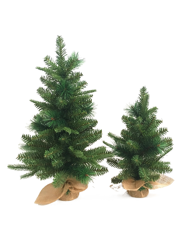 PVC PE Pine Needle Series Juletræ-40CM Linen Bag Fod